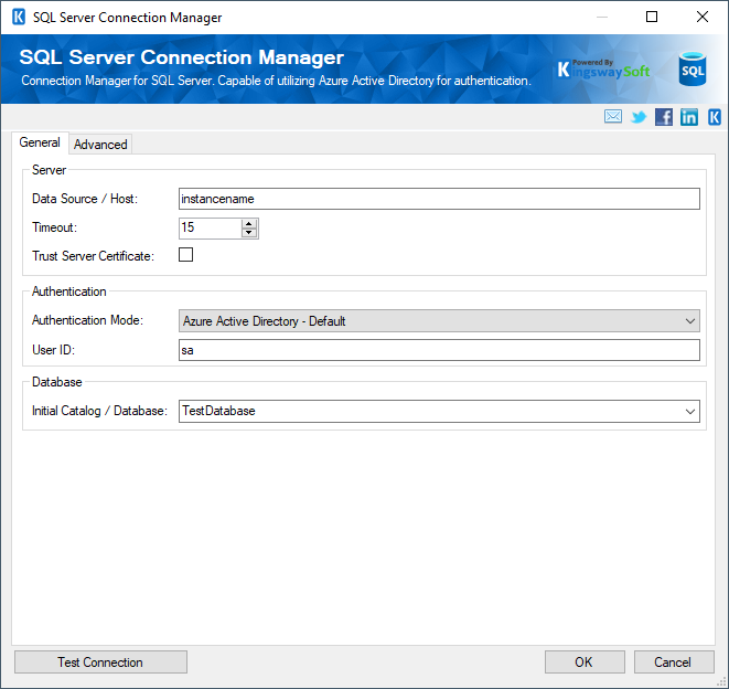 SQL Server Connection Manager - Default